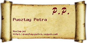 Pusztay Petra névjegykártya